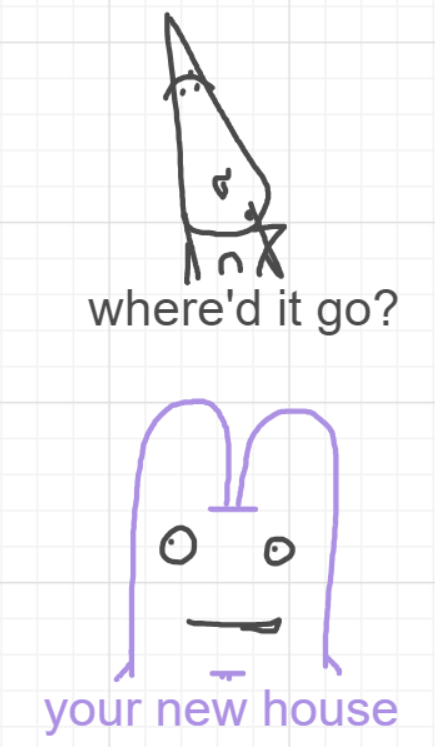 A panel from Ready Oar Knot, episode three of the Board Boards object show by Furretwalk/WalkingFurret.